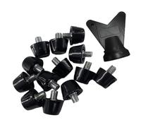 Cpolebev 12 Piezas Clavos para Botas de Fútbol Tacos para Botas de Fútbol Profesionales Pernos de Repuesto M5 con Llave Clavos para Zapatos de Pista 10 mm