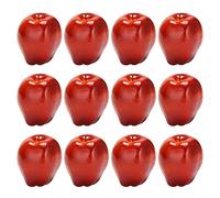 Cpolebev 12 Piezas de Manzanas de Frutas Falsas Manzanas Artificiales SimulacióN Realista Manzanas Rojas DecoracióN de la Casa para la Naturaleza Muerta DecoracióN de la Cocina
