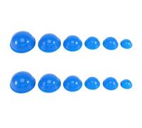 Cpolebev 12 Piezas de Ventosas Azules de Cuidado de Ventosas de Silicona Ventosa de Masaje