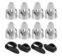 Cpolebev 12 Piezas Juego de PúAs de Acero para Dedos, PúAs de Metal para Dedos PúAs de Bajo Ajustables para Guitarra, Banjos Instrumentos