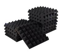 Cpolebev 12 Piezas Paneles de Espuma Insonorizados, Paneles AcúSticos en Forma de PiráMide de 2 X 12 X 12 Pulgadas para Pared, Estudio, Hogar y Oficina