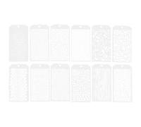 Cpolebev 12 Plantillas para Manualidades, Plantillas de de Puntos de Ladrillo, Plantillas de Textura Artística de Medios Mixtos para Pintar en Tarjetas