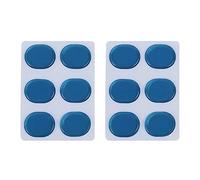 Cpolebev 12 Unids/Set de Pegatinas de Silenciador de Kit de BateríA Pegatina de Gel de SíLice Amortiguadores de Tambor Almohadillas de Gel Silenciador de Tambor Silenciador Azul