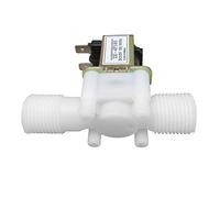 Cpolebev 12 V 1/2 pulgada C Valvula solenoide electrica de plastico Aire de agua magnetico normalmente cerrado