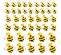 Cpolebev 120 Piezas de Decoración de Abejorros, Abejas de Resina para Manualidades, Pequeños Adornos de Abejas de Plástico para Decoraciones