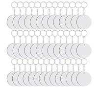 Cpolebev 120 Piezas de Llaveros Redondos de SublimacióN en, Espacios en de Transferencia de de Doble Cara, Llaveros de MDF, Tablero en, Llaveros en