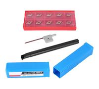 Cpolebev 12Pcs Dcmt0702 Insertos De Carburo S12M-Sducr07 Boring Bar 150Mm con Llave para Herramientas De Torneado Interior De Torno Cnc