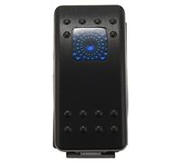 Cpolebev 12v 20 Amp Impermeable Azul LED con./apag. Interruptor basculante 3P SPST Marino con luz