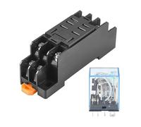 Cpolebev 12V Rele de potencia de bobina DC DPDT LY2NJ HH62P-L JQX-13F 10A con PTF08A base de enchufe