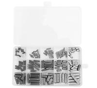Cpolebev 140 Piezas Surtido De Barra De Tecla 10Mm X12Mmx 16Mm X20Mm X25Mm X30Mm Barra De Tecla Juego De Teclas De Eje De Transmision Paralela Tecla De Pluma Redondeada Redonda