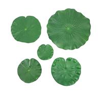 Cpolebev 15 Piezas 5 Tipos de Espuma Flotante Artificial Hojas de Almohadillas de DecoracióN de Estanque de Follaje Falso para DecoracióN de Acuarios de Piscina