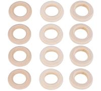 Cpolebev 150 Piezas 25 Mm / 1 Pulgada Anillo Artesanal de Madera Anillos de Madera Sin Terminar Conectores Circulares de Madera para Proyectos de Bricolaje