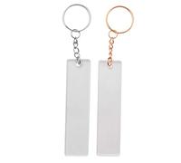 Cpolebev 150 Piezas de AcríLico en con Anillos para Vinilo, Llaveros Transparentes Rectangulares en para Manualidades y Proyectos de Bricolaje