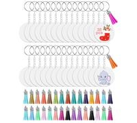 Cpolebev 150 Piezas de SublimacióN en Llaveros a Granel, Conjunto de Adornos de Llaveros para Manualidades, FabricacióN de Joyas
