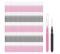 Cpolebev 150 Piezas Mini Cepillo para Cejas con Tapa Cepillo para Laminación de Cejas Cepillo Carrete para Cejas Peine Herramientas para Levantar Pestañas y Cejas