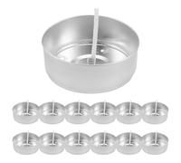 Cpolebev 150 Vasos de Aluminio para Velas de Té, Latas de Metal para Velas de Té con 150 Mechas para Velas, Vela VacíA para Amantes de Las Velas