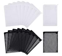 Cpolebev 16 Piezas Bolsas de Filtro de para Acuario, Bolsas de para Filtro de Nailon con Cremallera (para PartíCulas de CarbóN), Biobolas