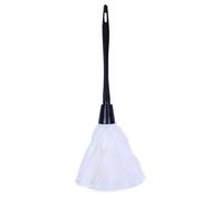 Cpolebev 1Pc Plumero De Plumas De Pavo De Moda con Herramienta De Limpieza De Manejar Negro De Plástico () 35 Cm