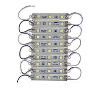 Cpolebev 1X10Pcs 5050 SMD 3 MóDulo LED Tira de LED Cadena Luz Impermeable DC 12V FríO
