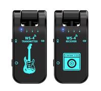 Cpolebev 2.4G WS-4 de Guitarra Inalámbrico Transmisor Receptor de Guitarra para Guitarra Eléctrica Bajo Transmisión en Tiempo Real de 48K/16 Bits
