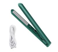 Cpolebev 2 en 1 Rizador de Pelo de Doble PropóSito, Mini Alisador de Pelo, Rizador de Viaje, Rizador de Pelo PortáTil Mini USB Verde