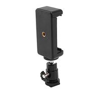 Cpolebev 2 En 1 Sostenedor del Clip del Teléfono Móvil Montaje De Adaptador De Zapata Caliente De Cabeza De Bola 360 Apto para DSLR SLR Cámara