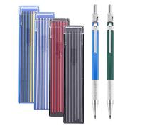 Cpolebev 2 LáPices de Soldador con 48 Recambios Redondos de LáPices MecáNicos, Marcador de Soldadura de Metal para Soldador de Tubo.