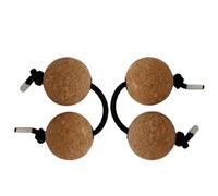 Cpolebev 2 Pares de Cocteleras de Corcho Kashaka Shaker Asalato Ball Instrument Instrumento de Percusión Bolas Africanas Clásicas para Música