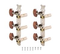 Cpolebev 2 Piezas 1:15 Sintonizador de Guitarra de Plata CláSica Clavijas de Clavijas de Clavijas para Piezas de Guitarra