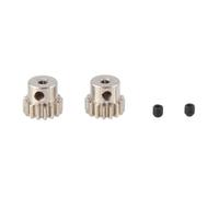 Cpolebev 2 Piezas 2.3mm Eje Metal Piñón Motor Engranaje 48DP M0.6 M0.8 para 1/12 1/16 RC Car 7075 - Redcat 370/380/390,16T