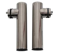 Cpolebev 2 Piezas Abrazadera De Acero Inoxidable para En Soporte para Caña De Pescar Rieles 7/8 Pulgadas A 1 Pulgada Ajustable Soporte De Poste De Riel: 19Mm-26Mm
