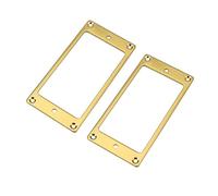 Cpolebev 2 Piezas Cubierta de Humbucker Plano de Metal Anillo de Montaje de de Fonocaptor de Guitarra