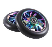Cpolebev 2 Piezas de 110 Mm, Coloridas Ruedas de Aluminio para Patinete AcrobáTico, Ruedas de Aluminio para Patinete, Accesorios para Patinete