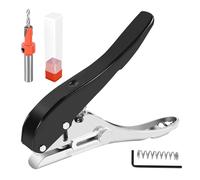 Cpolebev 2 Piezas de Alicates para Herramientas de CarpinteríA, Juego de Perforadores de Tarjetas, Cubierta de Tornillo de Papel con Taladro Avellanado, PosicióN Ajustable de 3,2Mm