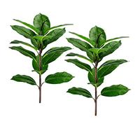 Cpolebev 2 Piezas de áRbol de PláTano de ImitacióN, Hoja de Monstera Tropical, Tortuga Falsa, Grandes Hojas de, Helecho, Arbustos Falsos, Arbustos, DecoracióN de VegetacióN