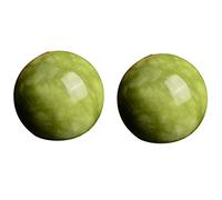 Cpolebev 2 Piezas de Bolas de Ejercicio de EstréS de Salud de MáRmol Jade Baoding para la Terapia de Alivio de RelajacióN Herramienta de Cuidado de Manos