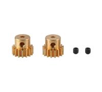 Cpolebev 2 Piezas de Engranaje de Motor de Piñón de Metal con Eje de 2,3 mm 48DP M0.6 M0.8 para Coche RC 1/12 1/16 7075 - Redcat 370/380/390,16T