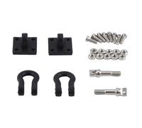 Cpolebev 2 Piezas Remolque Remolque Hebilla de Remolque Metal Escalada Remolque Grilletes para 1/10 RC Coche CamióN Coche de Escalada (Negro)
