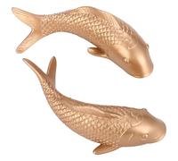 Cpolebev 2 Piezas Resina Carpa Dorado Adorno para Colgar en la Pared Figura de con Personalidad para DecoracióN de Pared de Fondo de Restaurante en Casa