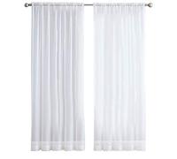 Cpolebev 2 Piezas SúPer Suaves Grandes Cortinas de Tul para la DecoracióN de la Sala de Estar Velo Moderno SóLido Puro
