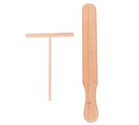 Cpolebev 2 Piezas Utensilios para Cocinar Panqueques EspáTulas de Crepe de Madera y Juego de Esparcidor -Herramientas para Esparcir Masa con Rastrillo de Tortilla BateríA de Cocina