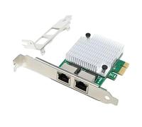 Cpolebev 2 Puertos RJ45 PCIe X1 Dual Gigabit Realtek 8111F+ ASM1082E Filtro de Chip PCI-E Tarjeta de Red LAN para Computadora 1000M