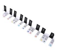 Cpolebev 2 Uds 88 Teclas ExtraíBles Etiquetas para Teclas de Piano Pegatinas para Teclado de Piano Marcador de Notas de Piano para Principiantes Estudiantes Multicolor