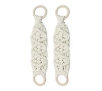 Cpolebev 2 Uds. Anillo para Colgar Toallas de Cocina, Toalla para Platos Colgante de Ganchillo, Toallas de Cocina con Soporte para Lazo para Colgar, 10,43x2,56 Pulgadas