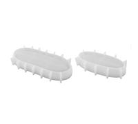 Cpolebev 2 Uds. Molde de Silicona para Tarro de Vela, Molde Ovalado para Maceta de Yeso y Cemento, Caja de de HormigóN, Molde para Bandeja de Vela
