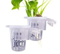 Cpolebev 2 Uds. Soporte Colgante Transparente para, Macetero Ajustable para Pecera, Tazas, Maceteros, Accesorios para Paisajes Acuáticos
