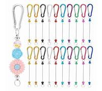 Cpolebev 20 Barras de con Cuentas, de Cuentas en de Colores, Barras de con Cuentas de Metal A Granel para Manualidades, Colgantes, Joyas B