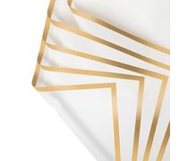 Cpolebev 20 Hojas de Papel de Regalo de Flores de 22,8x22,8 Pulgadas, Papel de Regalo de Ramo Floral Impermeable, Suministros de Ramo con Borde Dorado