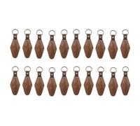 Cpolebev 20 Paquetes de Llaveros de Madera en con Rombos, Llaveros de en de Madera de Nogal con para Regalo de Grabado DIY