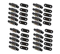 Cpolebev 20 Pares de Conector de Clavija Pogo Magnético con Resorte de 3, Imanes de 3 Posiciones, Paso de 2,3 MM, Orificios Pasantes, Sonda Macho Hembra